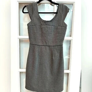 Vintage Y2K BCBGMAXAZRIA | Charcoal Grey Cap Sleeve Knit Dress Size 4 Small S